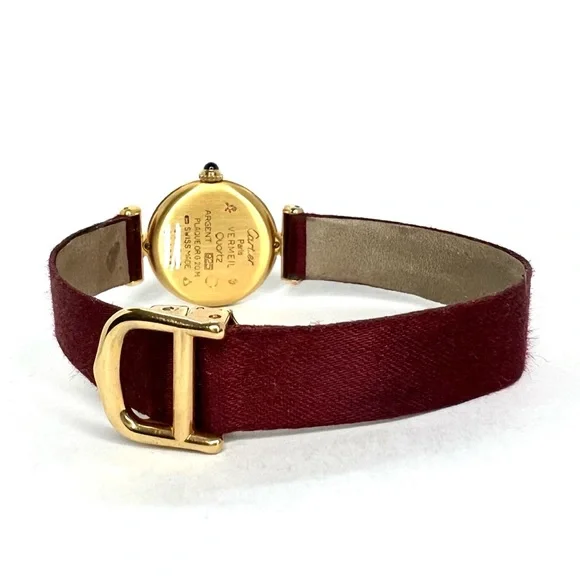 CARTIER VERMEIL COLISÈE Quartz 24mm GP Silver 1.27TCW  display picture 1